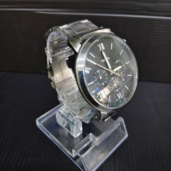 Fossil Chronograph หน้าดำ สายสแตนเลส สภาพดี รูปที่ 3