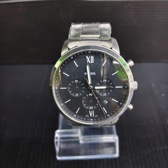 Fossil Chronograph หน้าดำ สายสแตนเลส สภาพดี รูปที่ 6