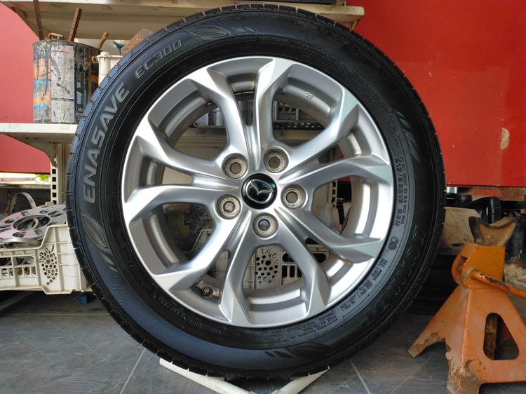 แม็กมาสด้า ขอบ16 สีเดิม พร้อมยางดันลอป 215 55 16 ปี23 ยางสวยทุกเส้นใส่ mazda 3 CX 3 หรือไททันตัวเตี้ย รูปที่ 4