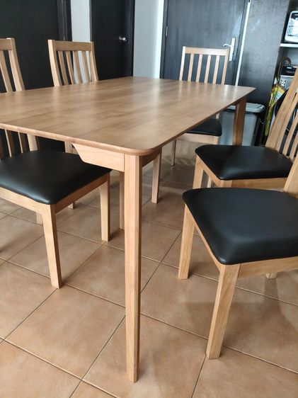 ชุดโต๊ะอาหาร Femmie พร้อมเก้าอี้ 6 ตัว Table + 6 Chairs รูปที่ 5