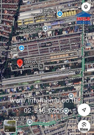 ที่ดินเปล่า 152.5 ตร.ว. ที่ดิน ซอยรามอินทรา117 ถนนรามอินทรา ถนนเจริญพัฒนา เขตคลองสามวา กรุงเทพมหานคร รูปที่ 2