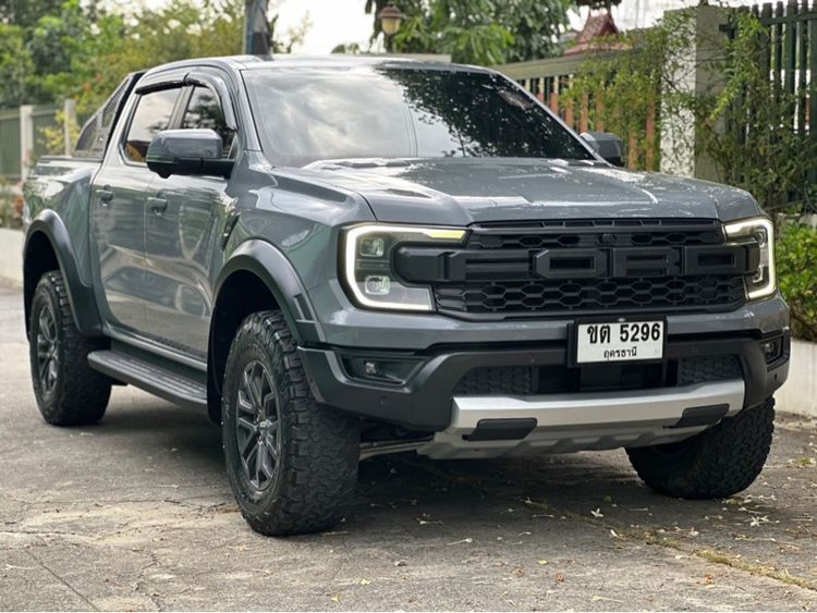 Ford Ranger 2022 Raptor 3.0 4WD Pickup เบนซิน ไม่ติดแก๊ส เกียร์อัตโนมัติ เทา รูปที่ 2