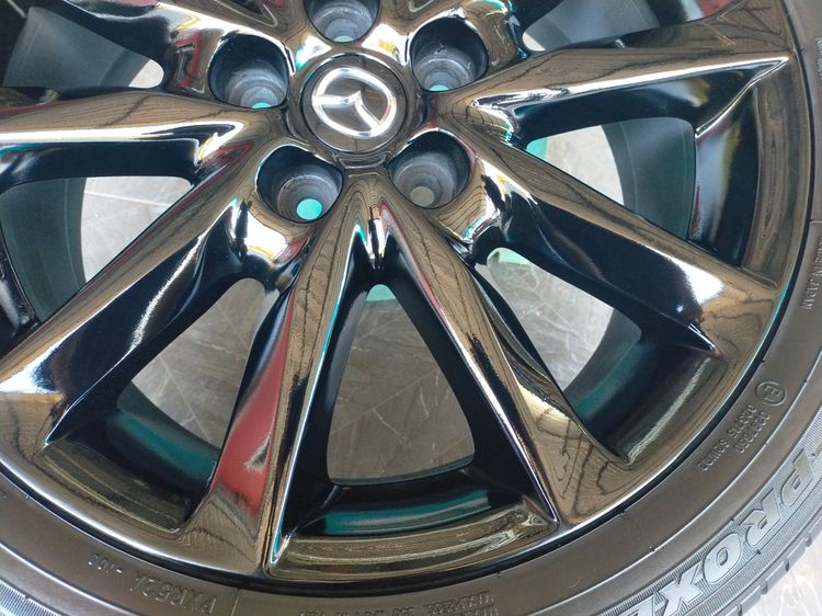 แม็กมาสด้า ขอบ18 สีอบpowder coat พร้อมยางโตโย 215 50 18 ปี23 ยางสวยทุกเส้นใส่ mazda 3 CX 3 รูปที่ 7