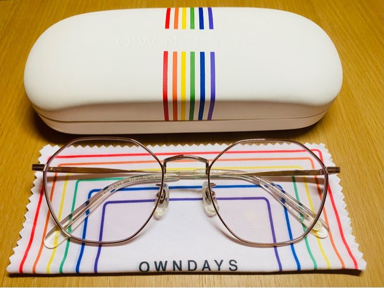 ❇️(สภาพเหมือนใหม่)❇️ แว่นตากันแดด กรองแสง เลนส์ไม่เปลี่ยนสี ยี่ห้อ OWNDAYS รุ่น CSU1003B-2S สีทอง  รูปที่ 8