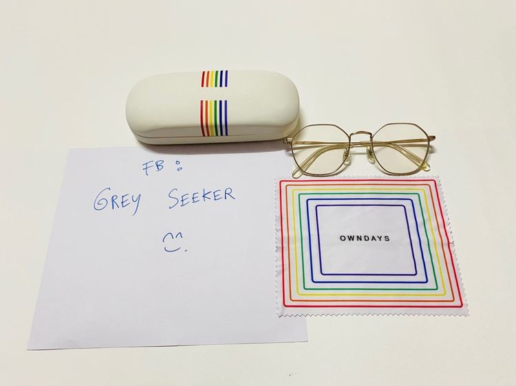 ❇️(สภาพเหมือนใหม่)❇️ แว่นตากันแดด กรองแสง เลนส์ไม่เปลี่ยนสี ยี่ห้อ OWNDAYS รุ่น CSU1003B-2S สีทอง  รูปที่ 4