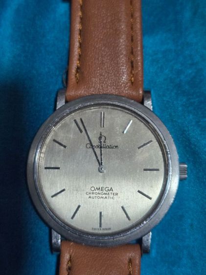 เงิน omega constellation chronometer automatic 2 hand