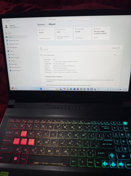 MSI Katana 15 4070 รูปที่ 2