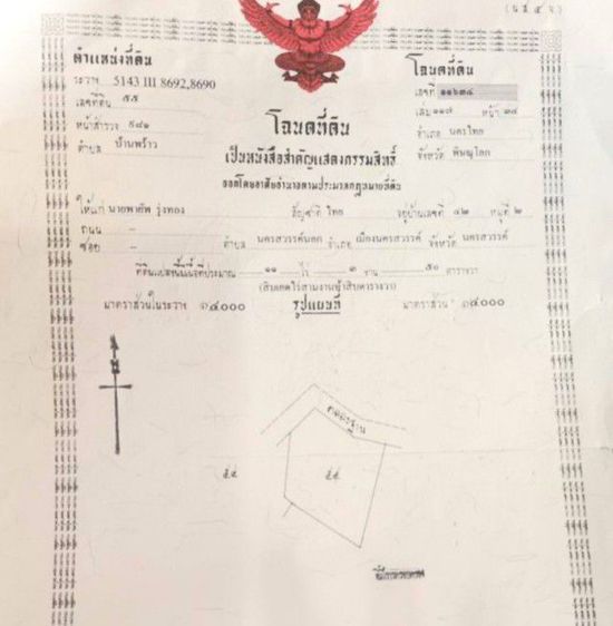 ที่ดิน ต.บ้านพร้าว อ.นครไทย จ.พิษณุโลก