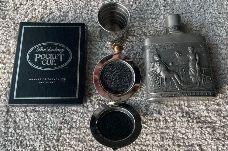 ขาย ขวดเหล้าดีบุก พกพา Antique Pewter Flask frieling zinn 95 Germany มือสอง รูปที่ 3