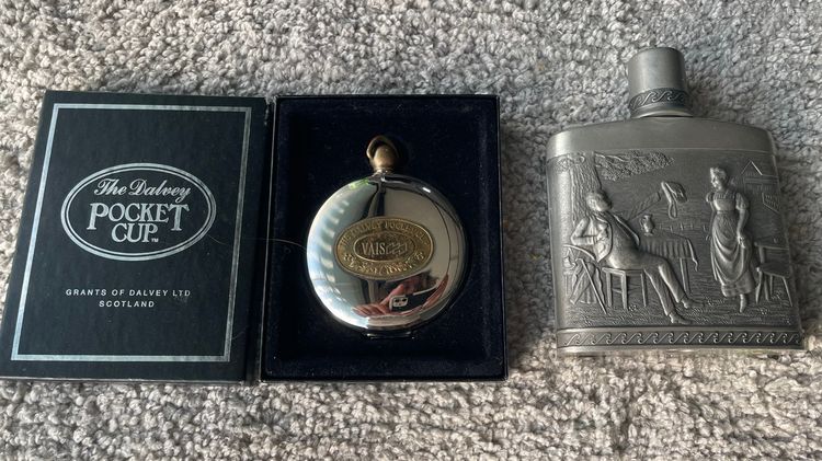 ขาย ขวดเหล้าดีบุก พกพา Antique Pewter Flask frieling zinn 95 Germany มือสอง รูปที่ 2