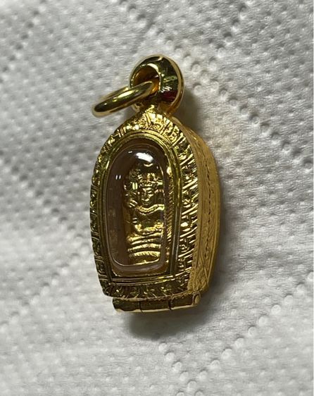 พระนาคปรกใบมะขาม รุ่นแรก เนื้อทองคำ หลวงปู่หลิว วัดไร่แตงทอง ปี 2535 องค์แชมป์สามพรานพร้อมตลับทองคำมือ 1 รูปที่ 5