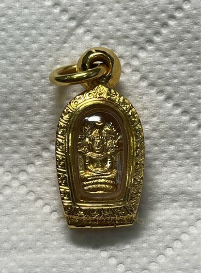 พระนาคปรกใบมะขาม รุ่นแรก เนื้อทองคำ หลวงปู่หลิว วัดไร่แตงทอง ปี 2535 องค์แชมป์สามพรานพร้อมตลับทองคำมือ 1 รูปที่ 4