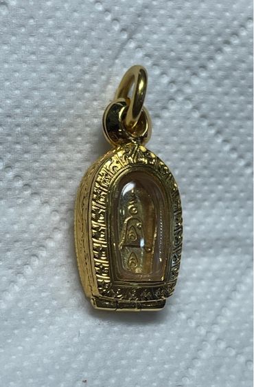 พระนาคปรกใบมะขาม รุ่นแรก เนื้อทองคำ หลวงปู่หลิว วัดไร่แตงทอง ปี 2535 องค์แชมป์สามพรานพร้อมตลับทองคำมือ 1 รูปที่ 10