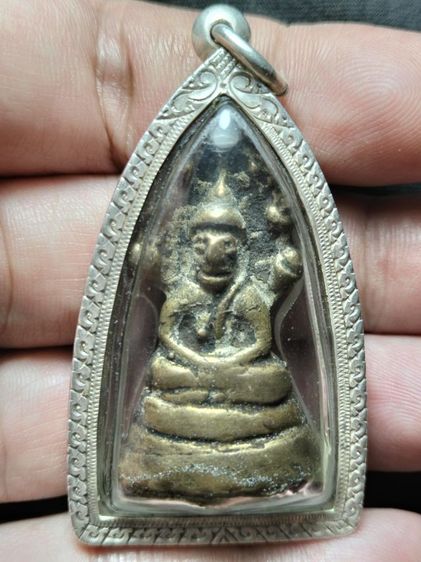 ❌ปิดครับ❌นาคปรกหล่อเก่าหลวงพ่อพรหมสรรอดเลี่ยมเงินแท้ครับ รูปที่ 3