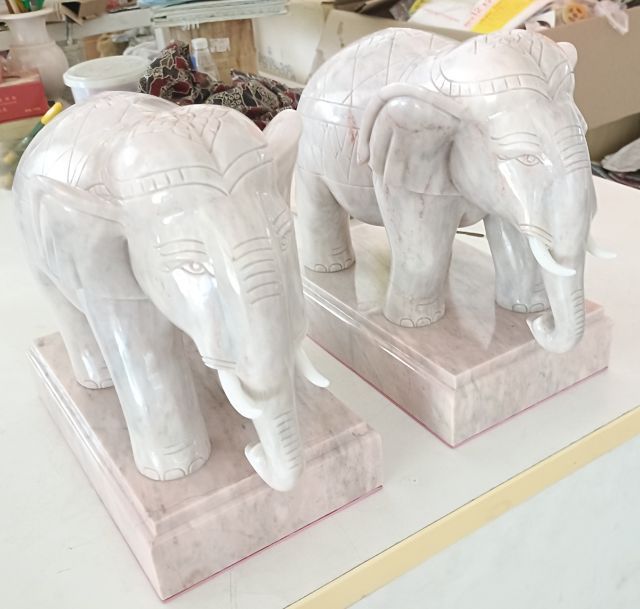 ช้างหินอ่อนแท้ขนาด 30 ซมราคาคู่ละ รูปที่ 3