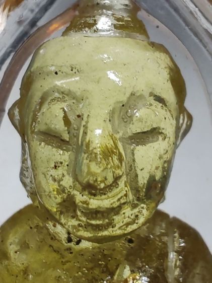 พระแก้วกรุฮอด​ หินจุยเจียเนื้อสีเหลืองบุษราคัมพร้อมกรอบอย่างดี​ ขนาด​ 2​ x​ 5​ ซ.ม. รูปที่ 12