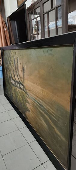 ภาพวาดสีน้ำมันขนาดใหญ่มากเก่าโบราณ รูปที่ 7