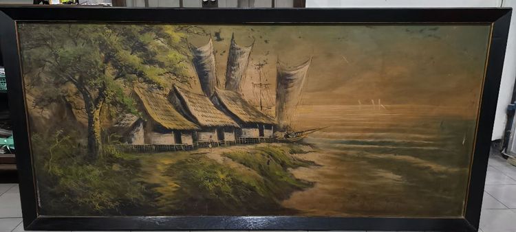 ภาพวาดสีน้ำมันขนาดใหญ่มากเก่าโบราณ รูปที่ 11