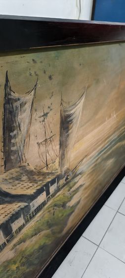 ภาพวาดสีน้ำมันขนาดใหญ่มากเก่าโบราณ รูปที่ 6