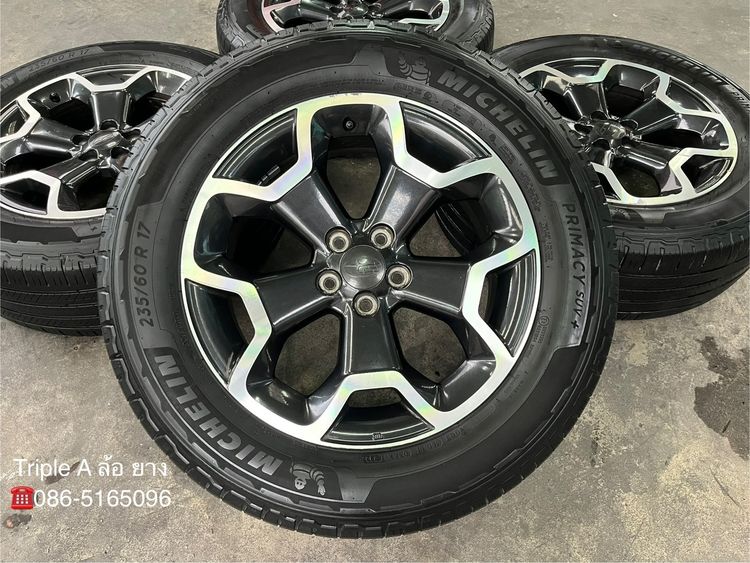 ✨ล้อแม็ก 5รู100✨Subaru XV ขอบ 17 ดำหน้าเงา พร้อมยาง 235-60-17 Michelin💥ปี 22💥 รูปที่ 2