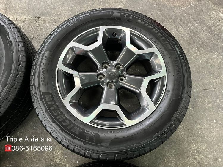 ✨ล้อแม็ก 5รู100✨Subaru XV ขอบ 17 ดำหน้าเงา พร้อมยาง 235-60-17 Michelin💥ปี 22💥 รูปที่ 5