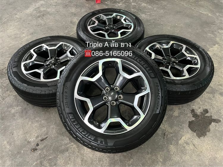 ✨ล้อแม็ก 5รู100✨Subaru XV ขอบ 17 ดำหน้าเงา พร้อมยาง 235-60-17 Michelin💥ปี 22💥