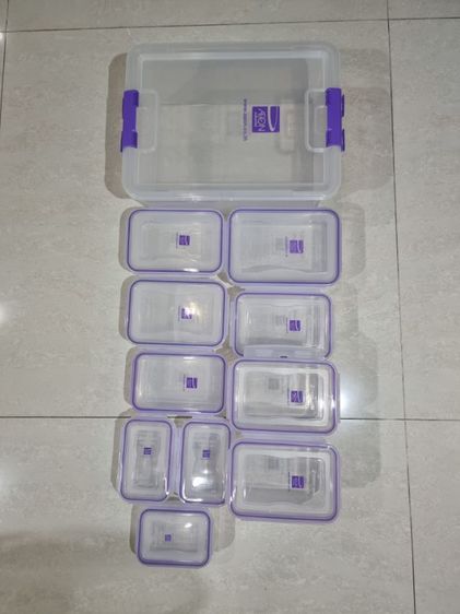 Super lock ชุดกล่องอเนกประสงค์ ขนาด 27.3 x 38 x 15 ซม. พร้อมกล่องถนอมอาหาร 11 ใบ (ทั้งหมด 24 ชิ้นรวมฝาและช่องแบ่ง) จาก AEON รูปที่ 4