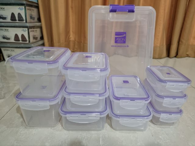 Super lock ชุดกล่องอเนกประสงค์ ขนาด 27.3 x 38 x 15 ซม. พร้อมกล่องถนอมอาหาร 11 ใบ (ทั้งหมด 24 ชิ้นรวมฝาและช่องแบ่ง) จาก AEON รูปที่ 8