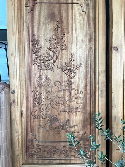 ไม้แกะสลัก ลายเครื่องตั้งจีน สะสม รูปที่ 6