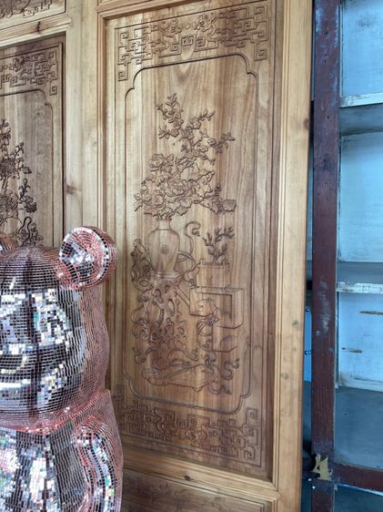 ไม้แกะสลัก ลายเครื่องตั้งจีน สะสม รูปที่ 8