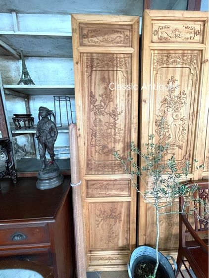 ไม้แกะสลัก ลายเครื่องตั้งจีน สะสม รูปที่ 3