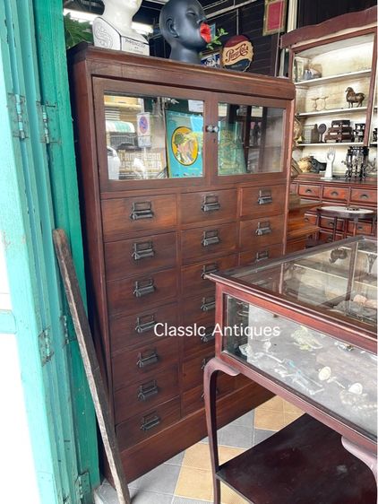 ตู้ลิ้นชัก 21 ลิ้นชัก ไม้สัก โบราณเก่าสะสม รูปที่ 3