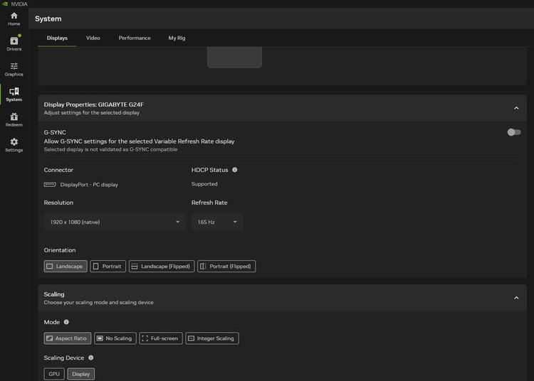 GIGABYTE G24F 23.8 INCH IPS FHD 165Hz รูปที่ 5