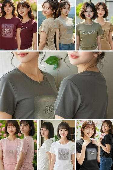 อื่นๆ เสื้อทีเชิ้ต อื่นๆ แขนสั้น ขายเหมาเสื้อยืดแฟชั่นผู้หญิง ไซส์ S  50 ตัว ราคาถูกมาก