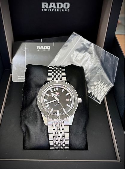 ดำ Rado Captain Cook HyperChrome Steel 