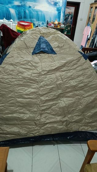 เต็นท์ มือ 2 สีกากี พื้นสีกรมท่าสภาพ 85 เปอร์เซ็นต์ ใช้ครั้งเดียว ขนาด 210x200 cm  รูปที่ 5