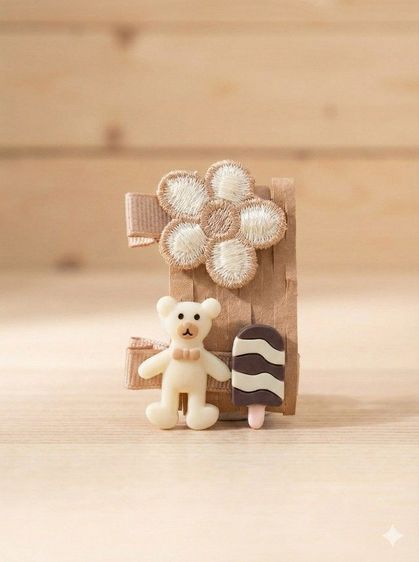 กิ๊บติดผมลายหมีน่ารัก