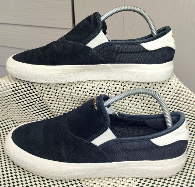 รองเท้า💥adidas Slip -on💥ของแท้‼️หนังกลับ สีดำ สวยๆ เดิมๆ สภาพดี💥ไซร์ 42 รูปที่ 14