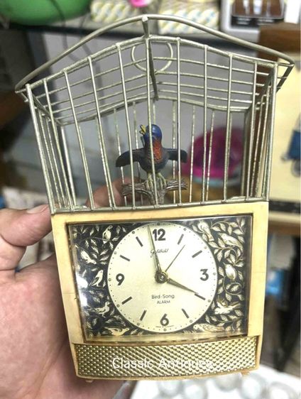 นาฬิกา ปลุก กรงนก GERMANY เก่าโบราณสะสม รูปที่ 2