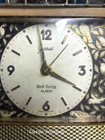 นาฬิกา ปลุก กรงนก GERMANY เก่าโบราณสะสม รูปที่ 4