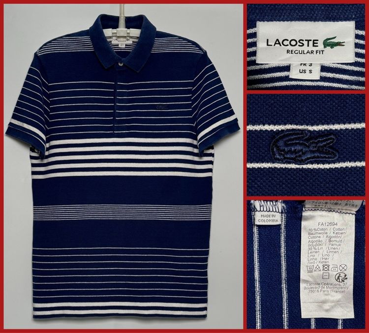 M แขนสั้น ⚠️รุ่นล่าสุด‼️เสื้อโปโล LACOSTE ของแท้ แบบสวย โลโก้พิเศษ