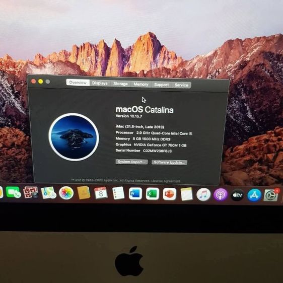 Apple iMac หน้าจอบาง 21.5 นิ้ว i5 HDD 1000GB Ram 8GB  สวยๆ ไหลลื่น รูปที่ 12