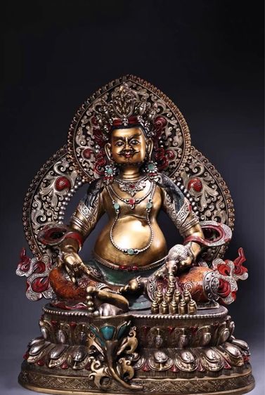 🕉️พระพุทธรูปจัมบาลาสีเหลือง 🕉️