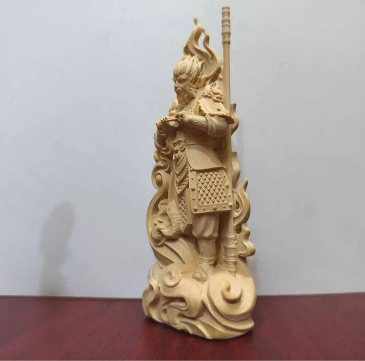 ✨เทพเจ้าเห้งเจียปางสมาธิ 18 cm. ไม้หอมทูจา รูปที่ 3