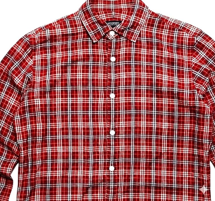 Burberry Black Label Men's Long Sleeve Checked Shirt รูปที่ 3