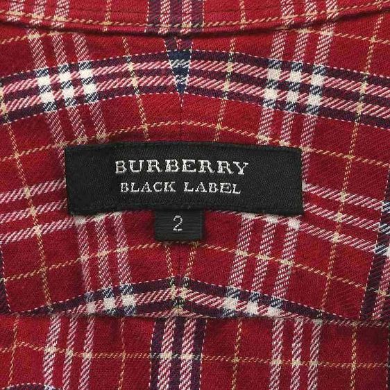 Burberry Black Label Men's Long Sleeve Checked Shirt รูปที่ 2