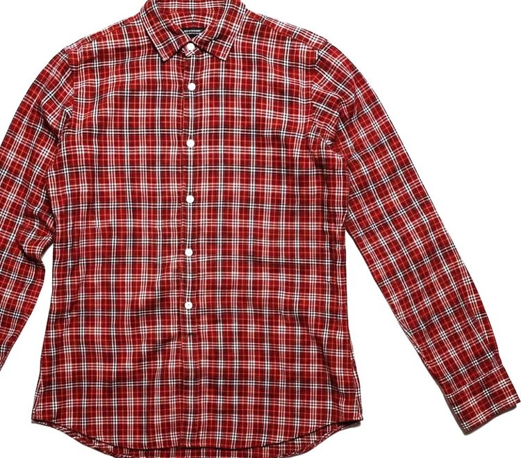Burberry Black Label Men's Long Sleeve Checked Shirt รูปที่ 6