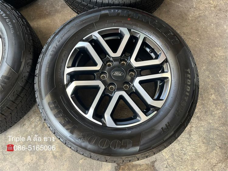 ✨ล้อแม็กป้ายแดง✨Ford Next-Gen Sport ขอบ 18 ดำหน้าเงา พร้อมยางใหม่ป้ายแดง 255-65-18 Goodyear💥ปี25💥 รูปที่ 3