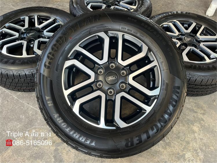 ✨ล้อแม็กป้ายแดง✨Ford Next-Gen Sport ขอบ 18 ดำหน้าเงา พร้อมยางใหม่ป้ายแดง 255-65-18 Goodyear💥ปี25💥 รูปที่ 2