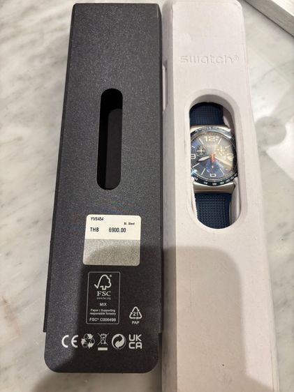 นาฬิกา Swatch Blue grid สีน้ำเงิน YVS454 รูปที่ 3